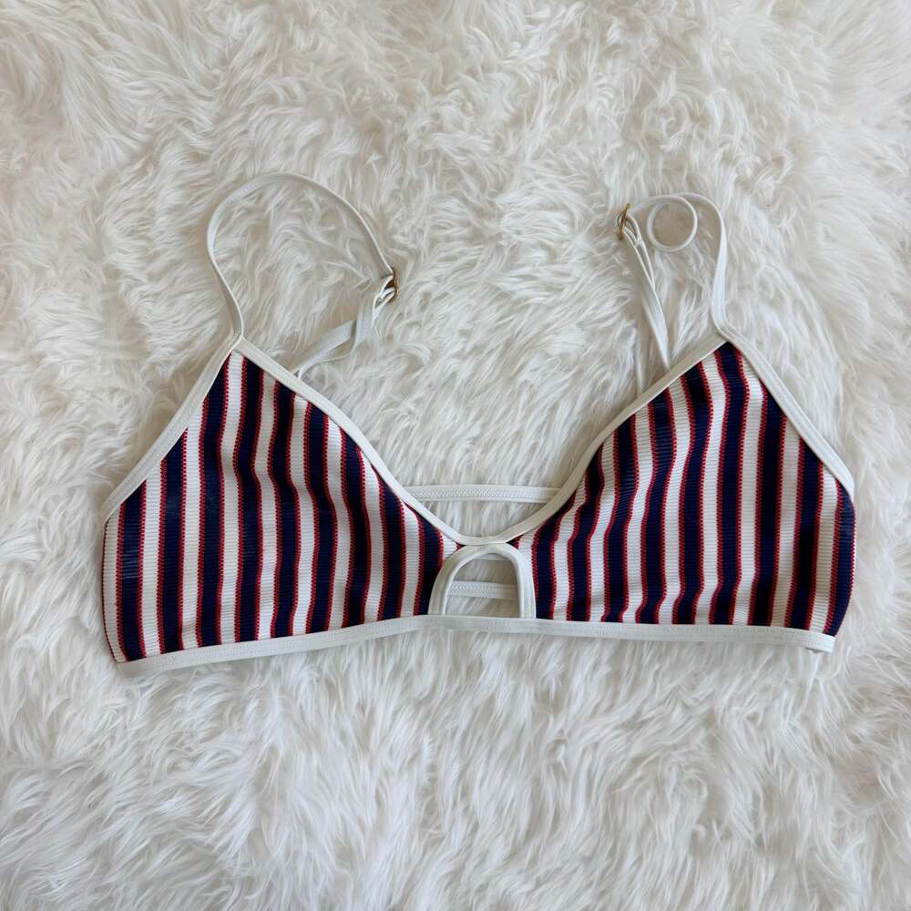L*Space Ribbed Striped Ross Bikini Top